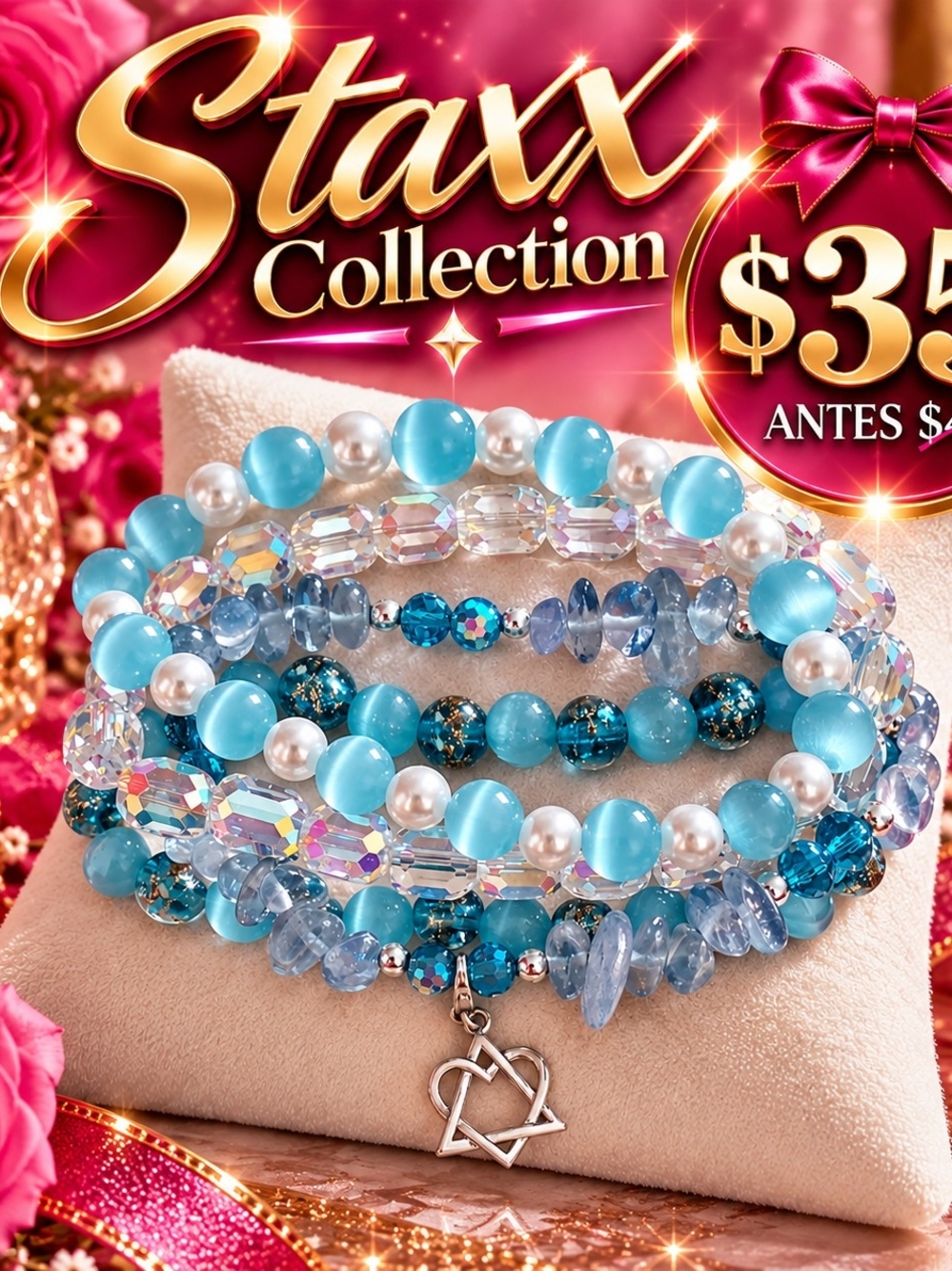 Blue Multi-Strand Women's Bracelet -